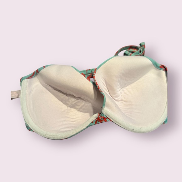 Women's Victoria's Secret Coral Print Bikini 36C and Medium - Picture 11 of 16